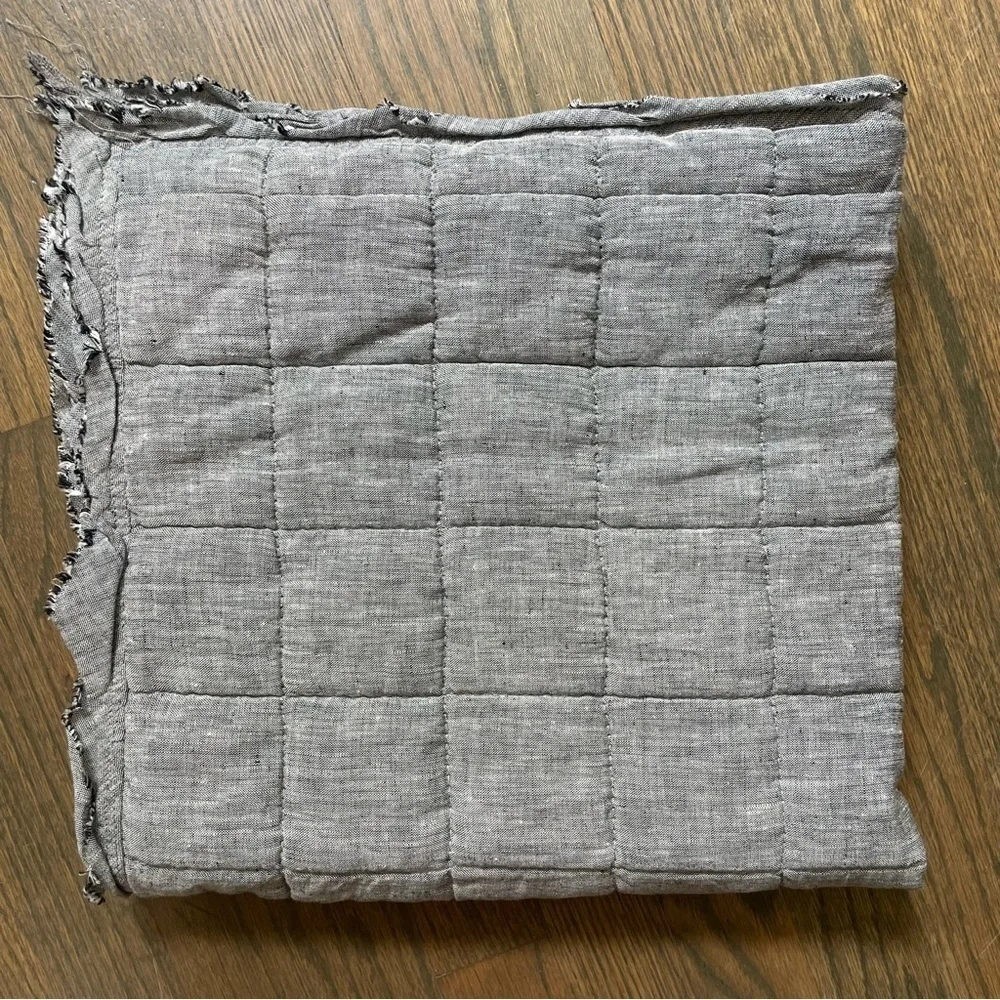 West Elm Linen Euro Quilted pillow Sham